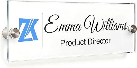 Acrylic Door Name Plate Personalized Office Name Plate Custom Door Sign by Unknown