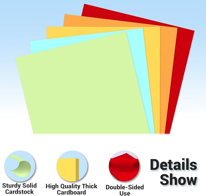 Cardstock Paper, 5 Colors Colored Cardstock 8.5x11, 120 Sheets Card Stock - Image 3