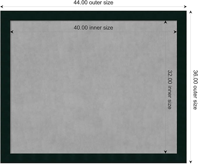 Amanti Art Black Framed Magnetic Board 36x44 X-Large Vision Board - Image 3