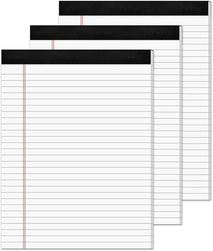3 Pack Legal Pads 8.5 x 11 White Notepads Paper Tablets- Note Pads 8.5 x 11 by Aidunmis