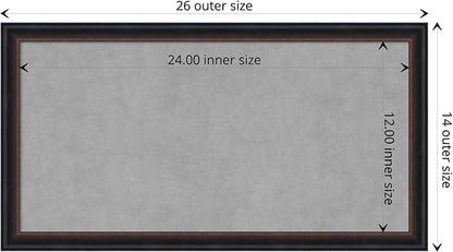 Amanti Art Black Framed Magnetic Board 14x26 Small Vision Board - Image 4
