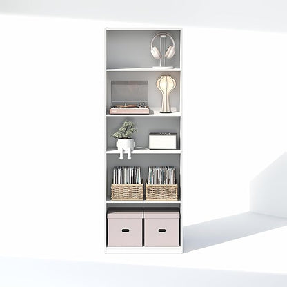 Furinno GEHRY DVD Shelf, 5-Tier CD Rack, Media Shelf - Image 4