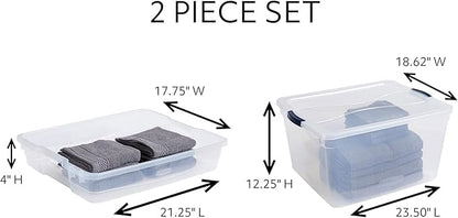 Rubbermaid Cleverstore 74 Qt Clear Storage Bins - Image 2