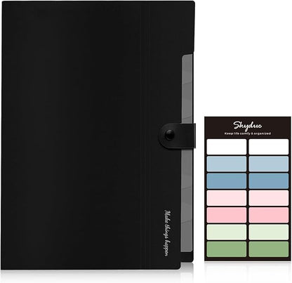 SKYDUE 8 Pockets Expanding File Folders, Accordion Folders, Portable Paper Bill - Image 2