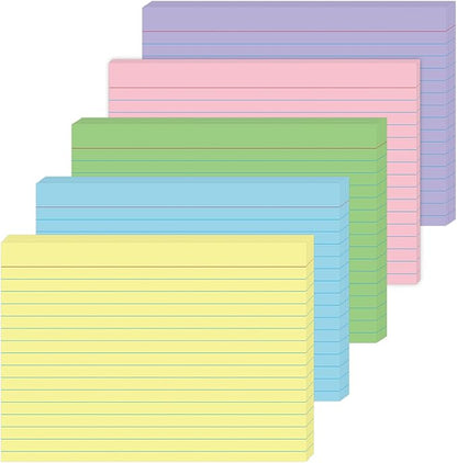 JINMIKEJI Colored Index Cards 5x7 Inch by JINMIKEJI