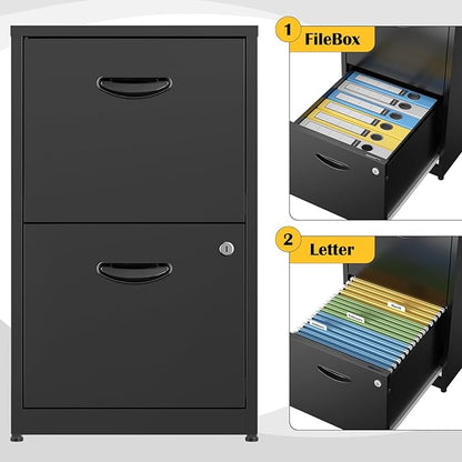 SteeLoong 2 Drawer File Cabinets, Metal Office File Cabinet - Image 7