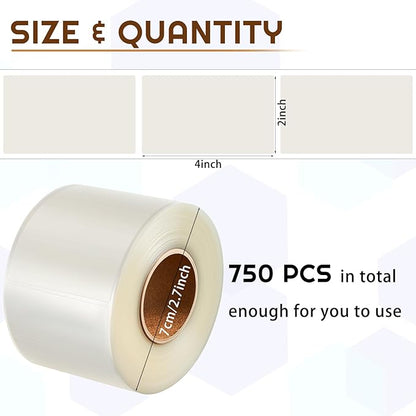 Zonon 750 Pcs Clear Labels Label Protector Clear Stickers Wafer Seals - Image 2