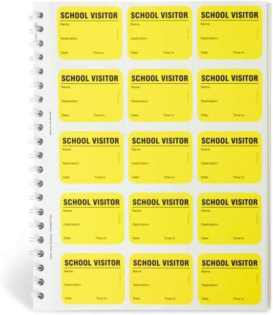 School Visitor Log Book, Spiral-Bound Visitor Badges, Guest Register Book by IDCardPros