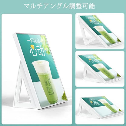 ECKEK ABS Plastic Sign Holder，Menu Displays L Shape Sign Stand - Image 6