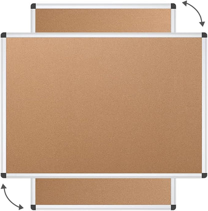 VIZ-PRO Cork Notice Board, 36 X 24 Inches - Image 3