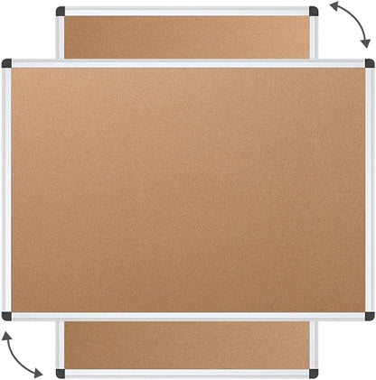 VIZ-PRO Cork Notice Board, 48 X 24 Inches - Image 3