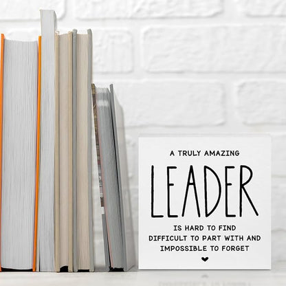 Leader Appreciation Gifts Leadership Gifts, Inspirational Office Decor Wooden - Image 3