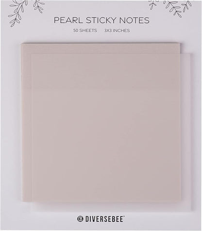 DiverseBee 50 Sheets Pastel Transparent Sticky Notes, 3x3” Clear Sticky Tabs by DiverseBee