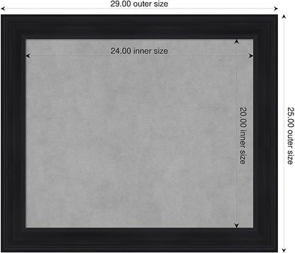 Amanti Art Black Framed Magnetic Board 25x29 Medium Vision Board - Image 2