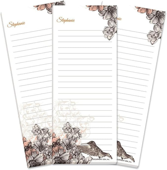 Current Hummingbird Garden Personalized Lined Shopping List Pads by Current