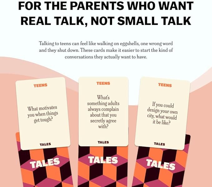 TALES Conversation Cards, Teens Edition 150 Count, Fun Family Games - Image 5