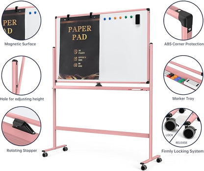 Large Dry-Erase Rolling Magnetic Whiteboard - Image 3
