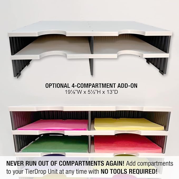 Ultimate Office TierDrop Desktop Organizer/Forms Sorter, 6-Compartments - Image 5