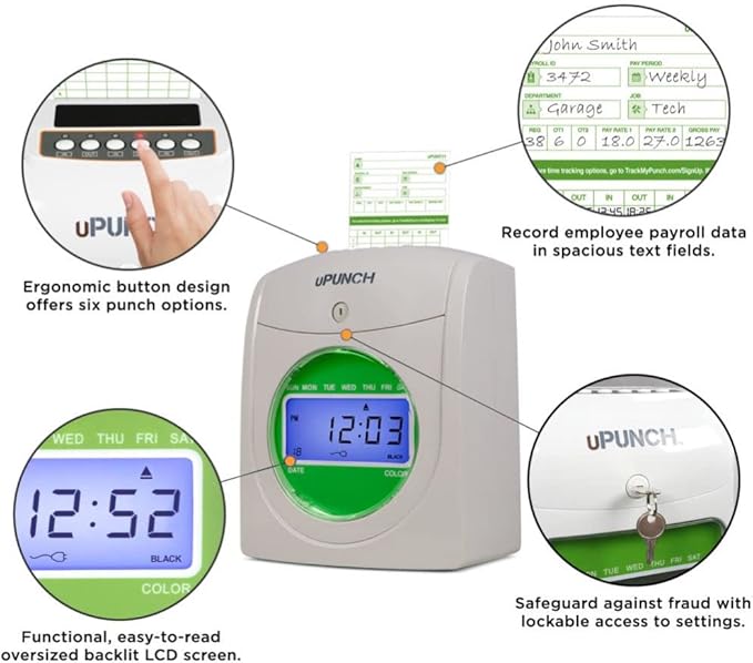 uPunch HN1500 Starter Time Clock Bundle - Image 2