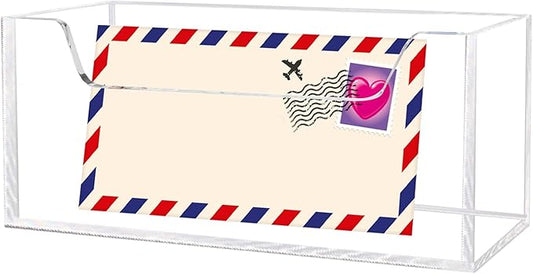 Mail Holder for Table, Acrylic Letter Holder Box for Desk or Wall Mount by Weiai