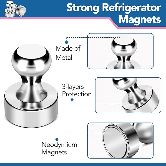 LOVIMAG Fridge Magnets 28Pcs Refrigerator Whiteboard Small Strong Magnet - Image 6