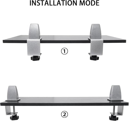 Heavy Duty Sneeze Guard Clamp For 0.1" to 1" Thick Panel, Desk Partition - Image 6