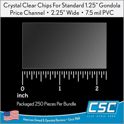 Clip Strip Corp. Price/Data Channel Label Holder Chips, 2.25" L x 1.25" H - Image 6