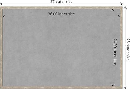 Amanti Art Silver Framed Magnetic Board 25x37 Large Vision Board - Image 4