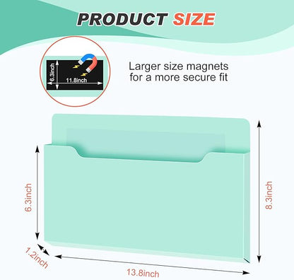 Feifeiya Magnetic Pocket File Holder Large File Folder Organizer Paper Mail - Image 2