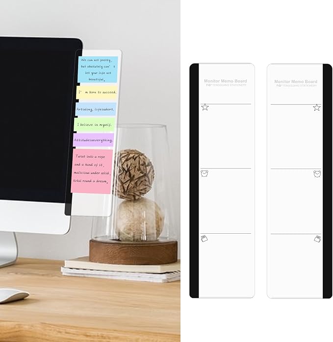 2pcs Office Desk Accessories Monitor Memo Board Computer Message Board Office - Image 6