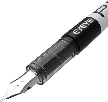 EYEYE Disposable Fountain Pens, 8 Pack 3 Colors Fine Point Pens Stainless Steel - Image 2
