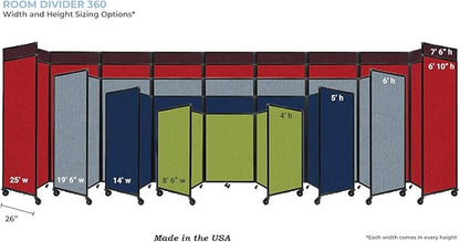 Versare Room Divider 360 Portable Wall Partition | Folding Panels | Large - Image 4