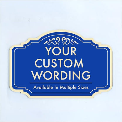 Custom Decorative Outdoor Metal Sign, Personalized Aluminum Driveway Sign by SpeedyOrders