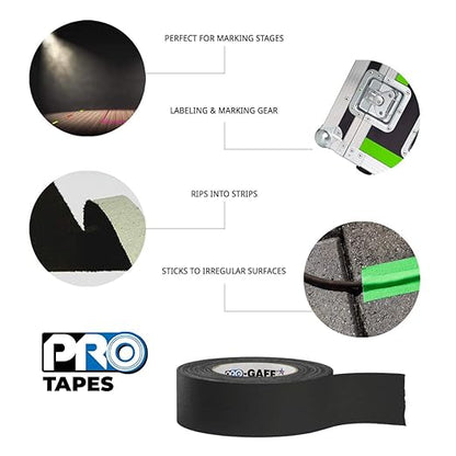 2" Width ProTapes Pro Gaff Premium Matte Cloth Gaffer's Tape - Image 6