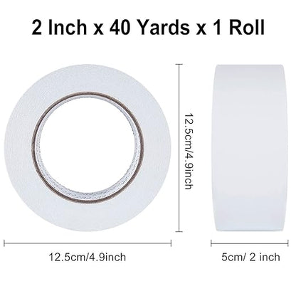 LELADY Double Sided Tape 2 Inch x 40 Yards- 1 Roll Double-Sided Adhesive Sticky - Image 2
