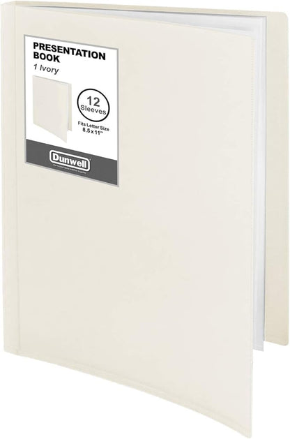 Dunwell Presentation Binder 12-Pocket, Displays 24 Pages, 8.5x11 Portfolio by Dunwell