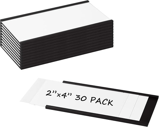 Realth C Channel Magnetic Label Holders 30 Pack 2'' x 4'' by Realth