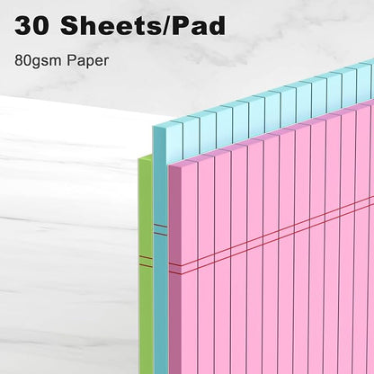 AILZFEI Colored Legal Pads 8.5 x 11 Note Pads 8.5x11 inch, Wide Ruled Clear - Image 3