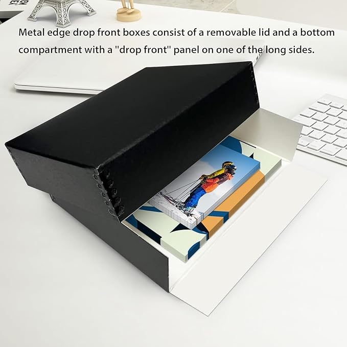 Lineco Archival 11 x 14 x 3 inches Museum Archival Storage Box, Drop Front - Image 4