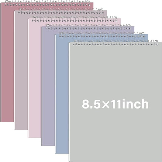 Maitys 6 Pcs Legal Pad Steno Spiral Notebook 8.5" x 11" Top Bound Spiral Pads by Unknown