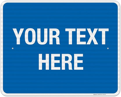 Personalized Custom Blue Background Customize by SigoSigns
