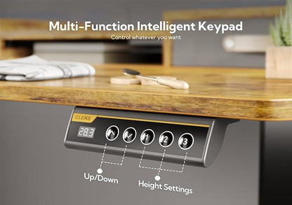 Claiks Standing Desk with Drawers, Adjustable Stand Up Electric Small Standing - Image 7