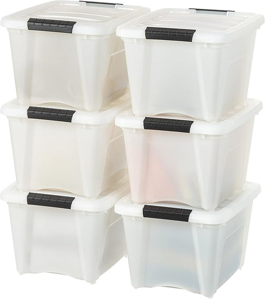 IRIS USA 19 Qt Stackable Plastic Storage Bins by IRISUSA