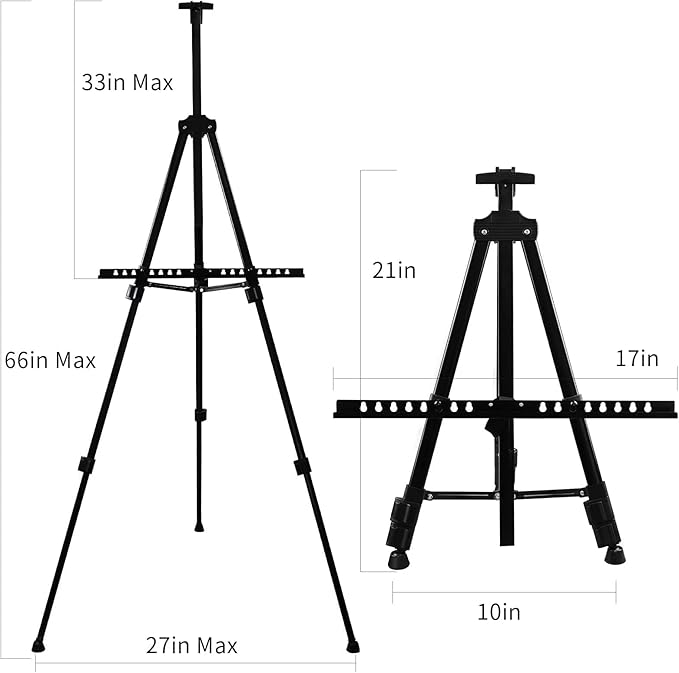Art Artist Easel Stand for Displaying, RRFTOK Metal Tripod Adjustable Easels - Image 3
