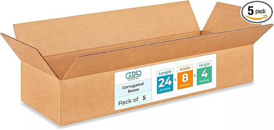 Large Shipping & Moving Boxes 24 x 8 x 4 inches by IDLPackaging