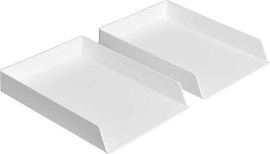Amazon Basics Rectangular Plastic Desk Organizer, letter size Tray, 13 x 9.7 x by AmazonBasics