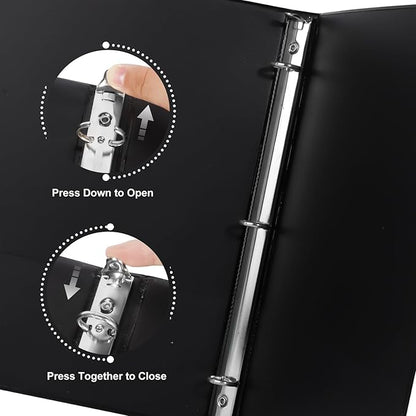 CIXILDTS 2-inch Round Ring Binder, Durable 2" 3 Ring Binder Fit Letter Size - Image 3