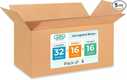 Extra Large Shipping & Moving Boxes 32 x 16 x 16 inches by IDLPackaging