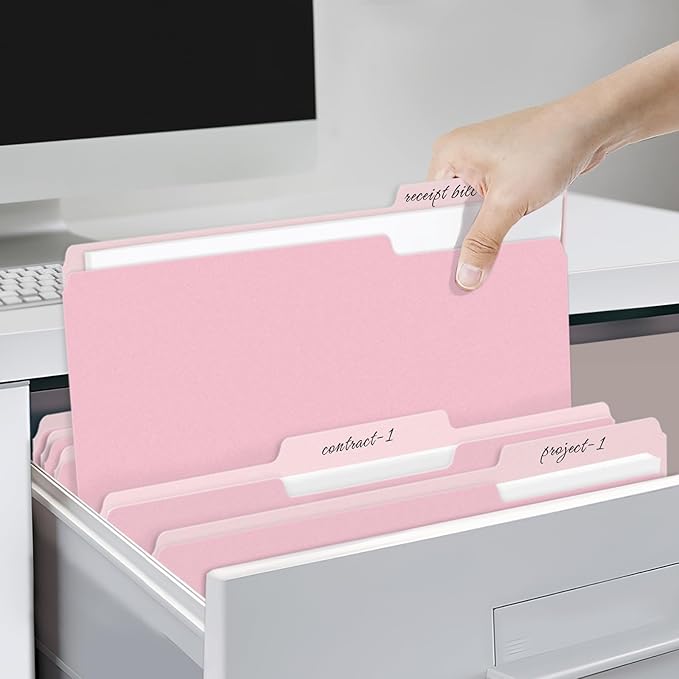 SUNEE File Folders, 120 Pack Manilla Folders 8.5 x 11, Colored File Folders - Image 6