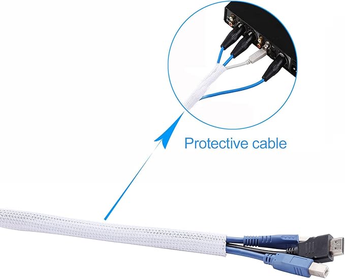 QCSIW 1/2 inch x 50ft Split Sleeve Wire Loom Tubing - Image 7